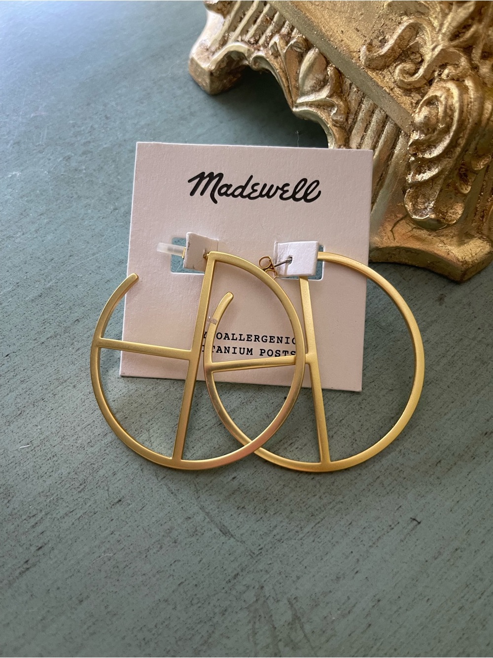 Madewell Matte Gold Modern Circle Hoop Earrings